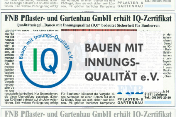 Bauen mit Innungs-Qualität (IQ)